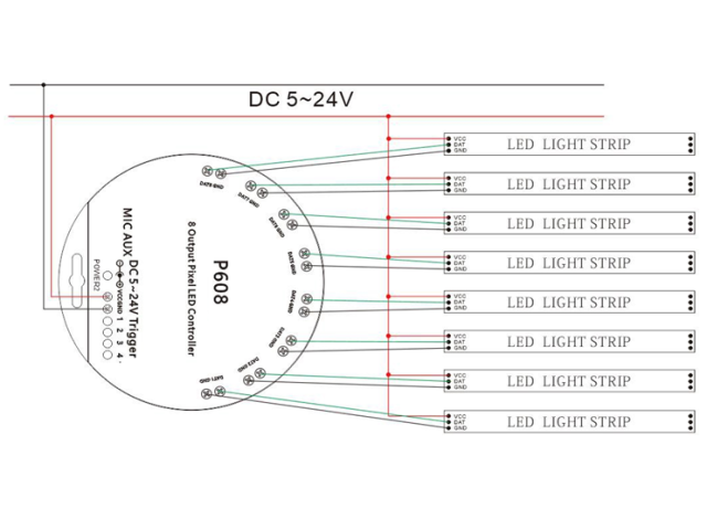 Wiring Schematic for LED Strip Controller